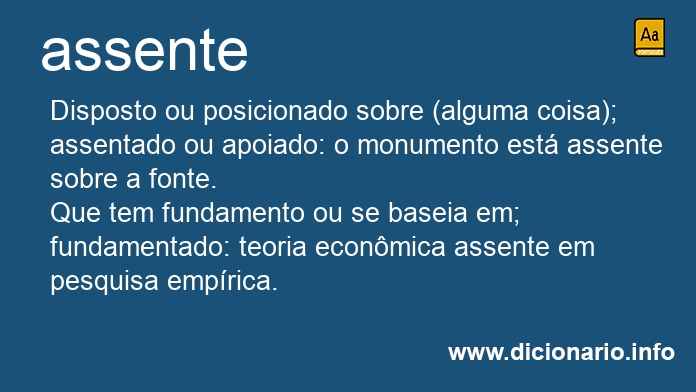 Significado de assente