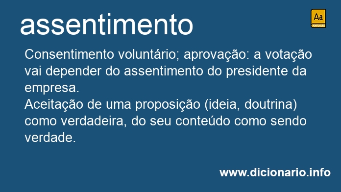 Significado de assentimento