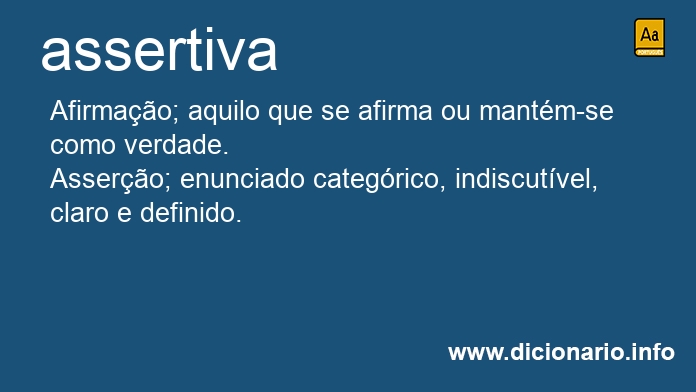 Significado de assertivas