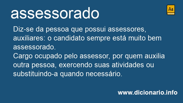 Significado de assessorada