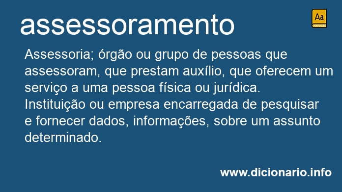 Significado de assessoramento