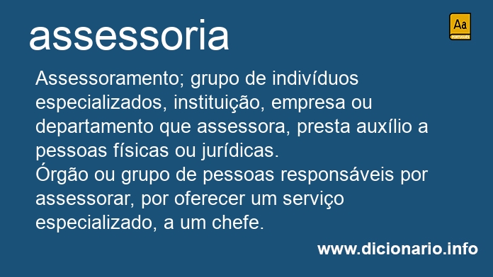 Significado de assessorias