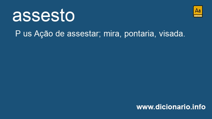 Significado de assesto