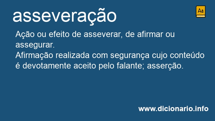 Significado de asseveraes