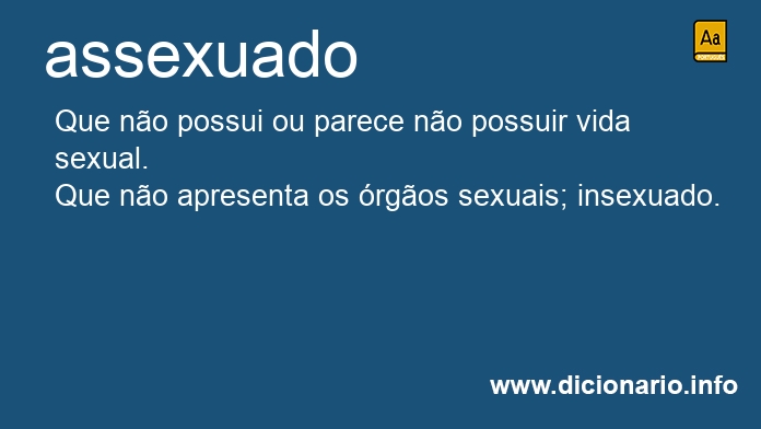 Significado de assexuado