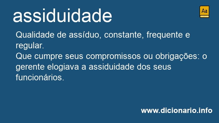 Significado de assiduidades