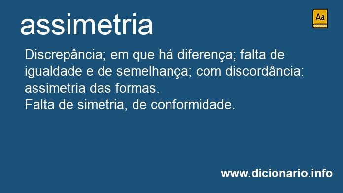 Significado de assimetrias