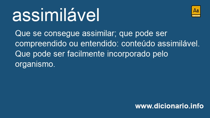 Significado de assimilvel