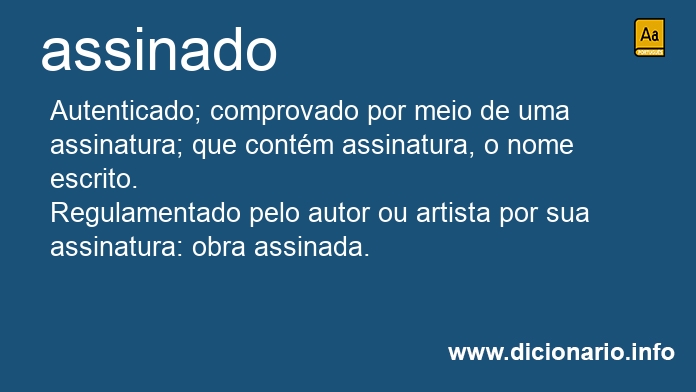 Significado de assinados