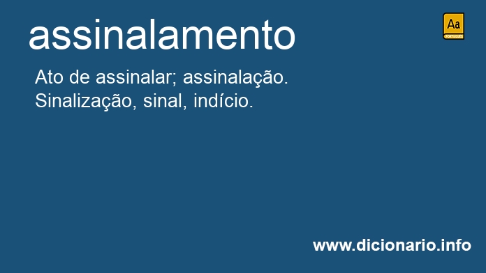 Significado de assinalamento