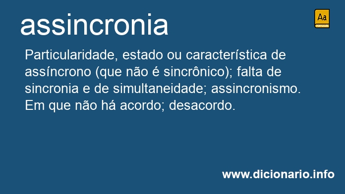 Significado de assincronia