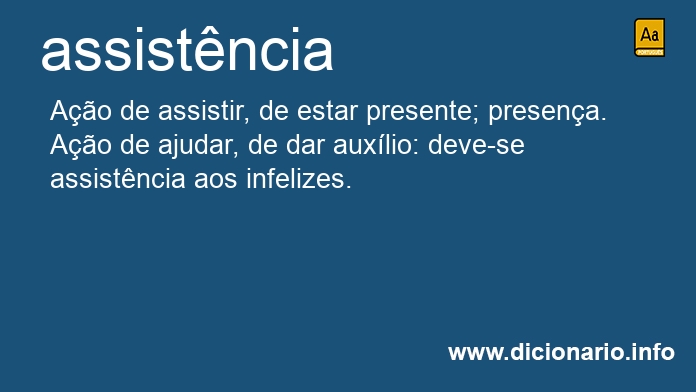 Significado de assistncia