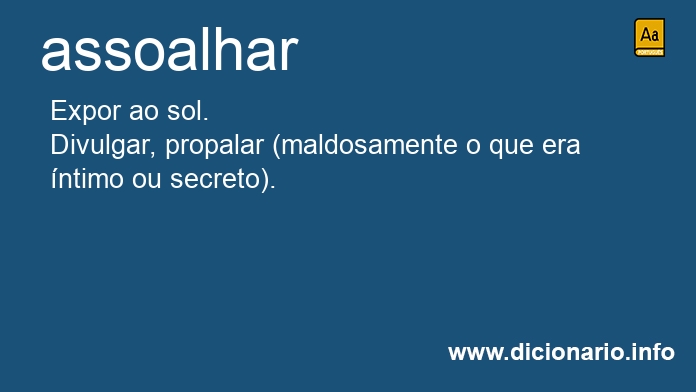 Significado de assoalhais