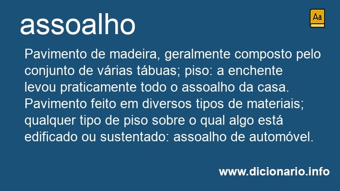 Significado de assoalho