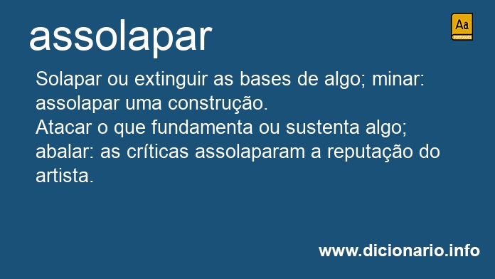 Significado de assolapar