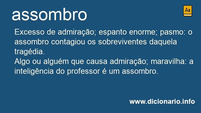 Significado de assombro