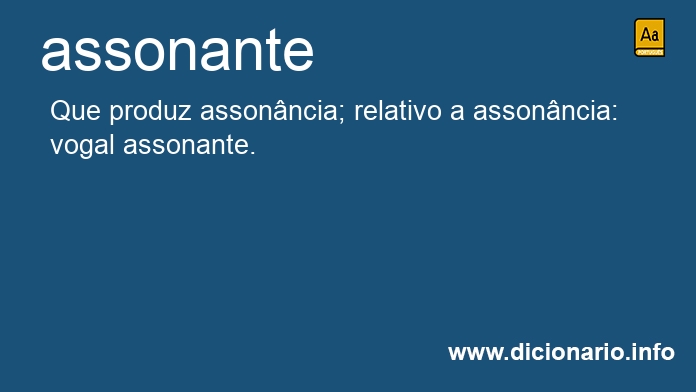 Significado de assonante