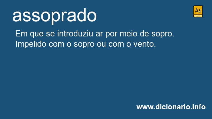 Significado de assoprado