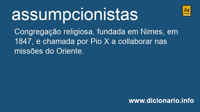 Significado de assumpcionistas