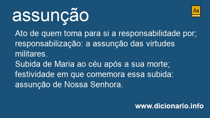 Significado de assuno