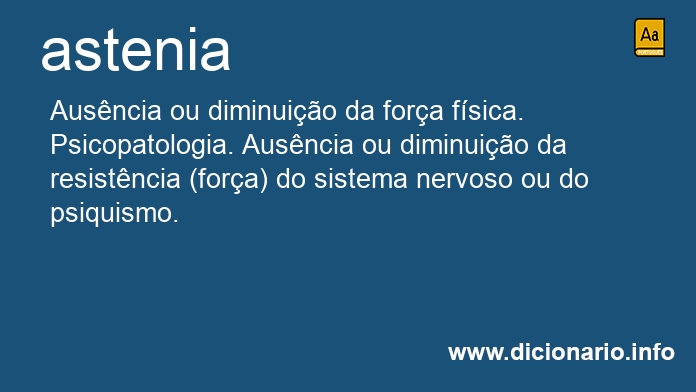 Significado de astenias