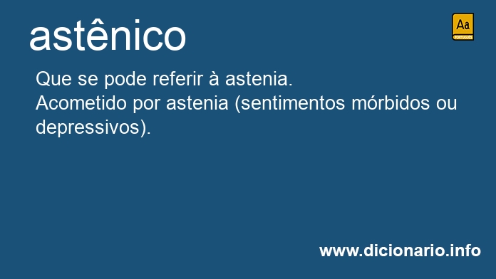 Significado de astnico