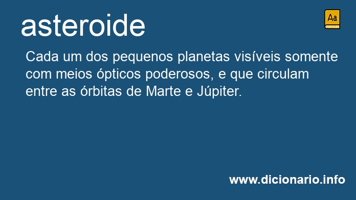 Significado de asteroide