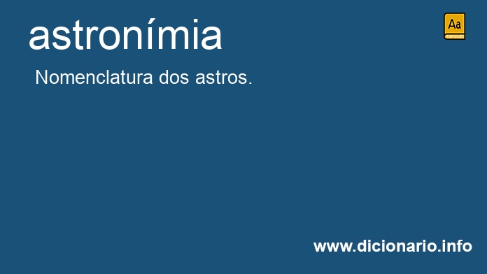 Significado de astronmia