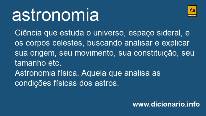 Significado de astronomia
