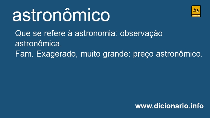 Significado de astronmico