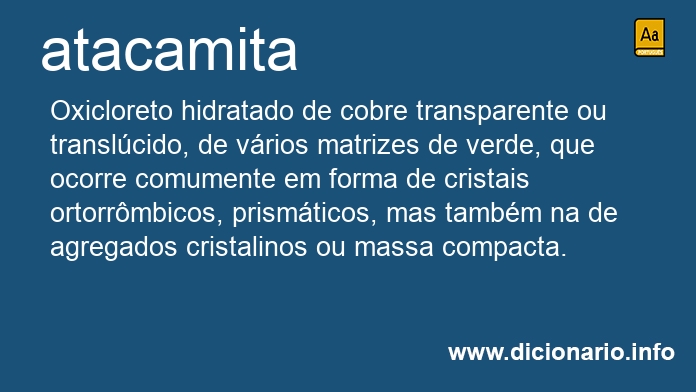 Significado de atacamita