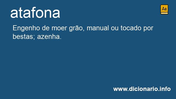 Significado de atafona