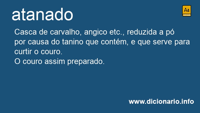 Significado de atanado