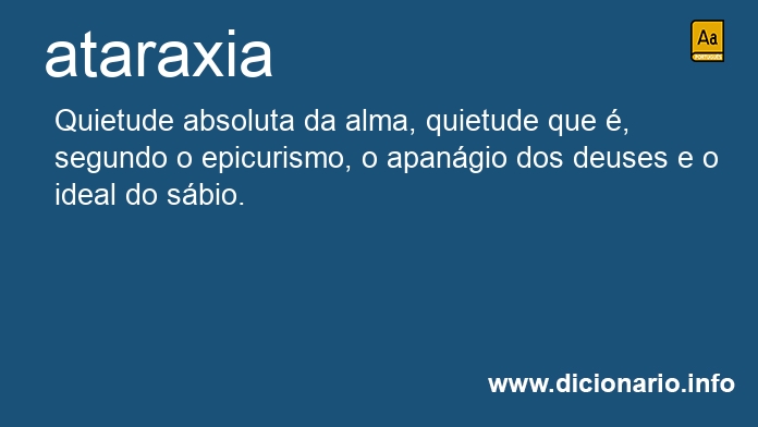 Significado de ataraxia