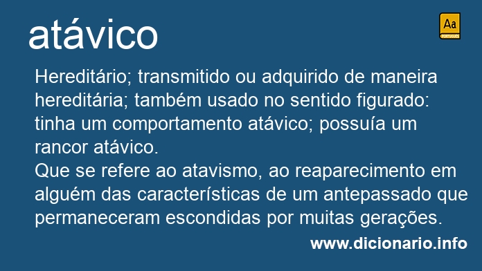 Significado de atvico