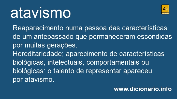 Significado de atavismo
