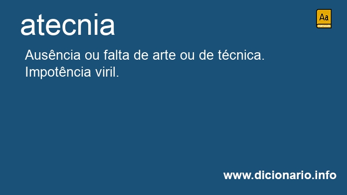 Significado de atecnias