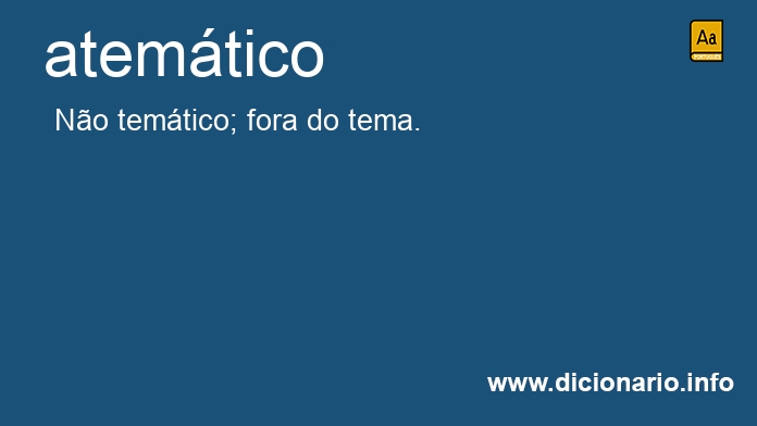 Significado de atemtica