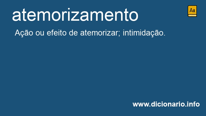 Significado de atemorizamento