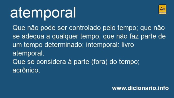 Significado de atemporais