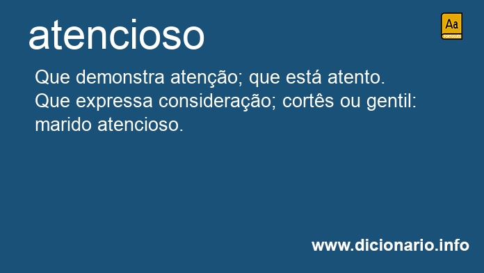 Significado de atenciosos