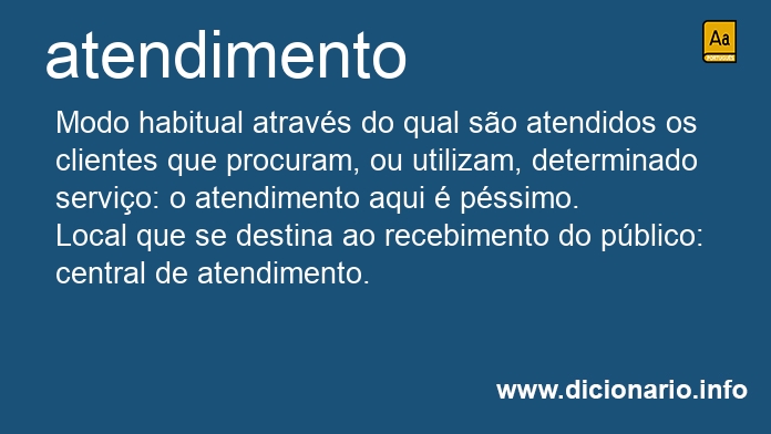 Significado de atendimento