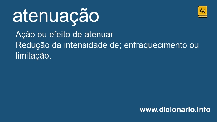 Significado de atenuao