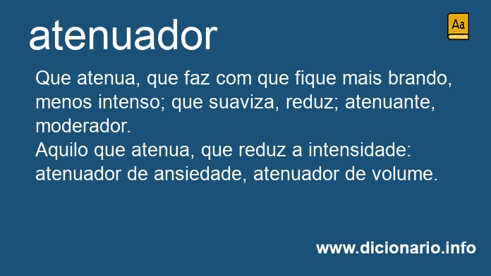 Significado de atenuador