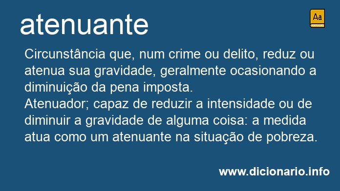 Significado de atenuante