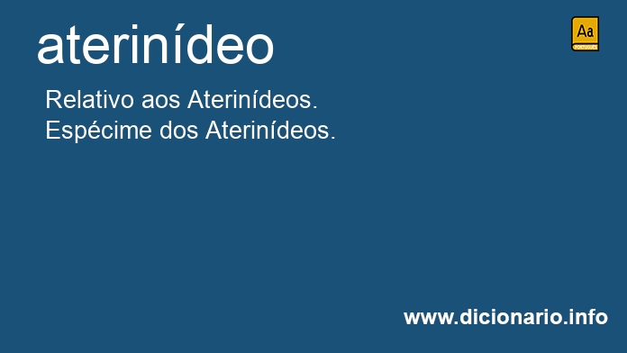 Significado de aterindeo