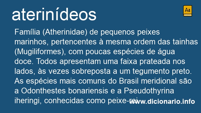 Significado de aterindeos