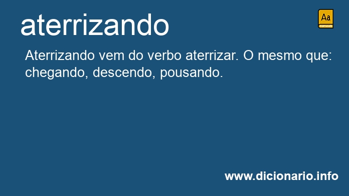 Significado de aterrizando