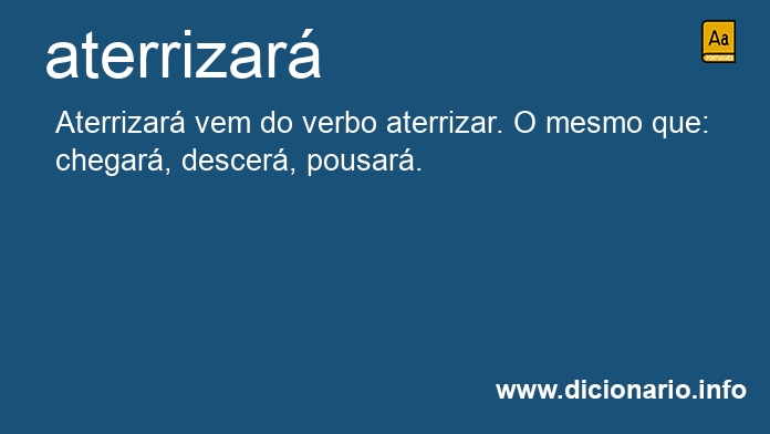 Significado de aterrizar