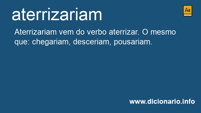 Significado de aterrizariam